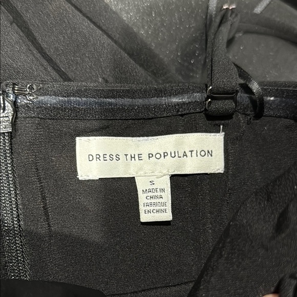 Dress the Population Paris Sweetheart Neck Cascade Ruffle Strapless Maxi Dress - Picture 3 of 3